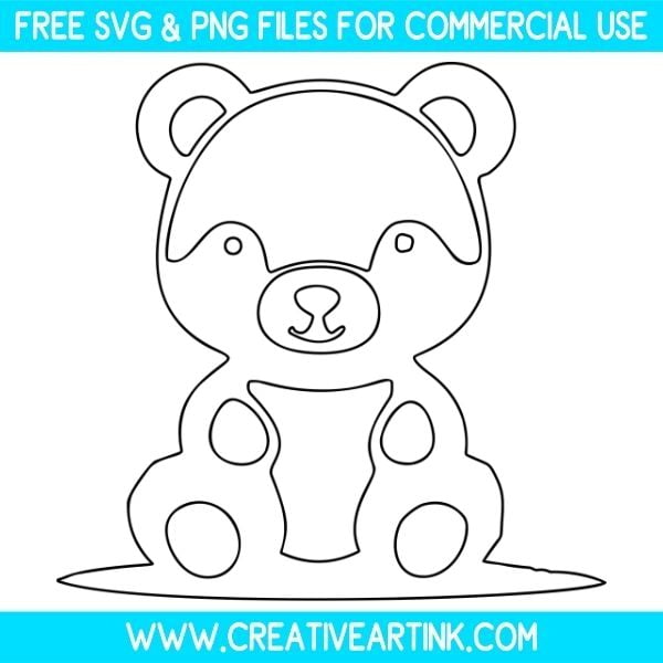 Bear Outline Free SVG & PNG Images Download
