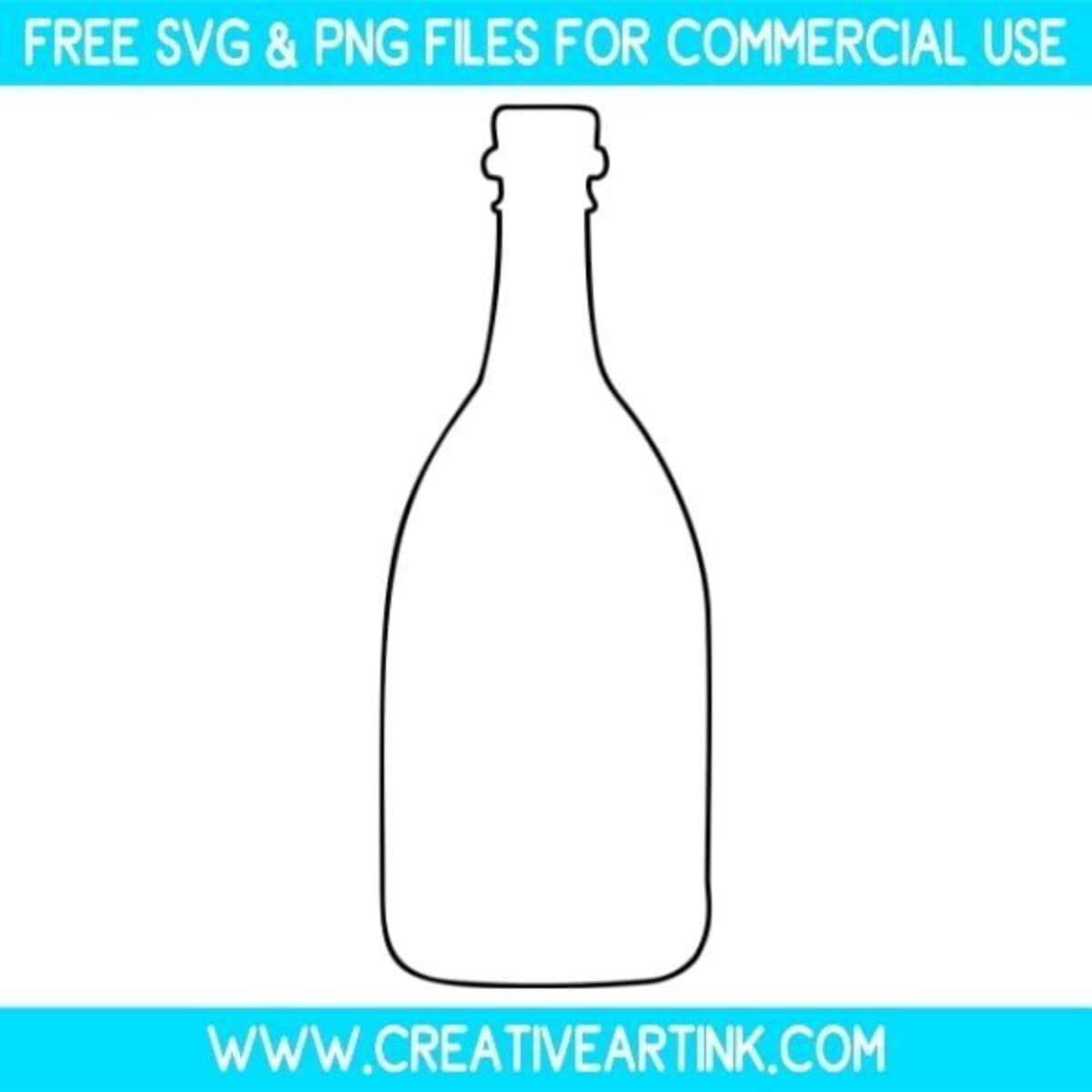 Beer Bottle Outline SVG - Free SVG | Creativeartink