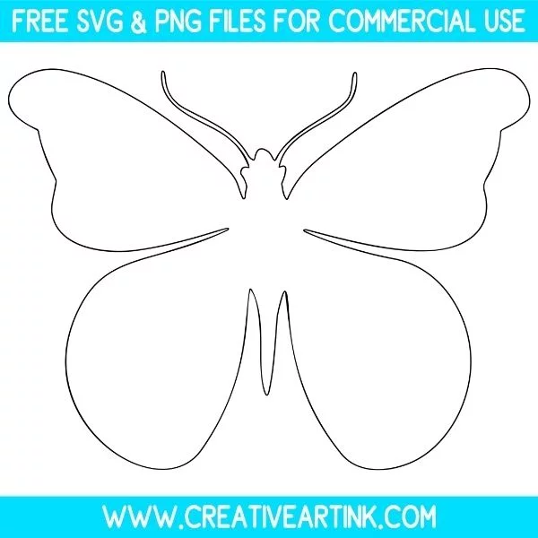 Butterfly Template Free SVG & PNG Images Download