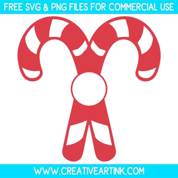 Candy Cane Monogram Free SVG & PNG Clipart Download