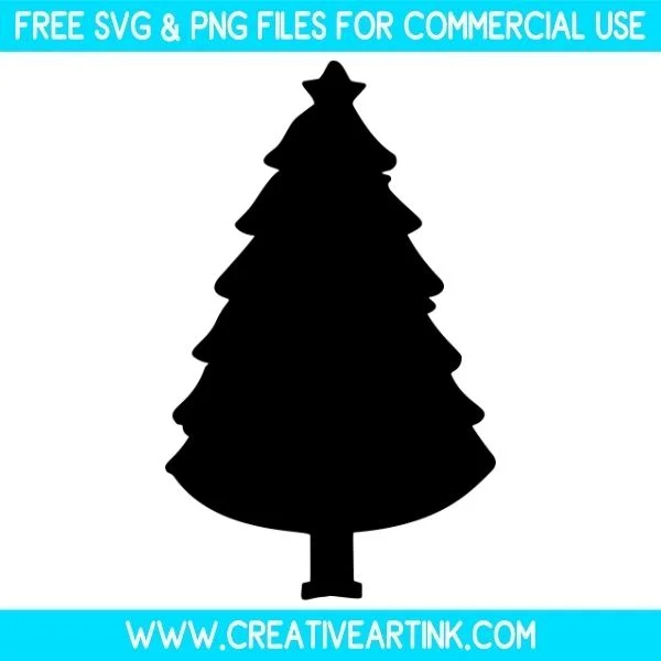 Christmas Tree Silhouette Free SVG & PNG Images Download