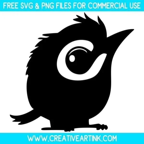 Cute Bird Silhouette Free SVG & PNG Images Download
