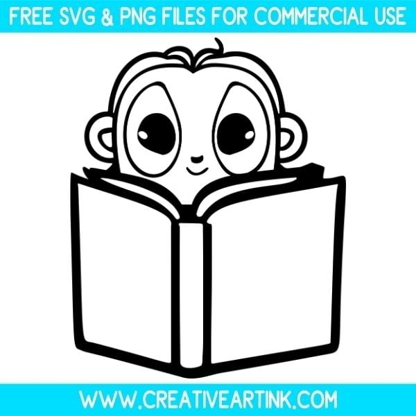 Cute Boy Reading Free SVG & PNG Images Download