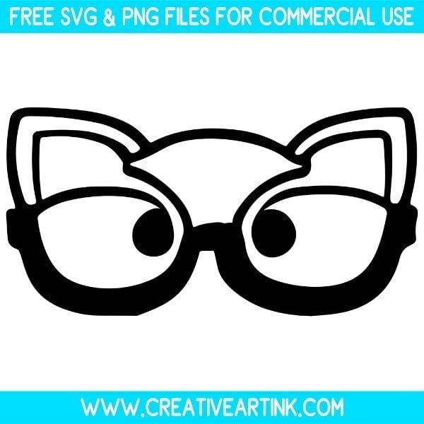 Cute Eyes Sunglasses Free SVG & PNG Images Download