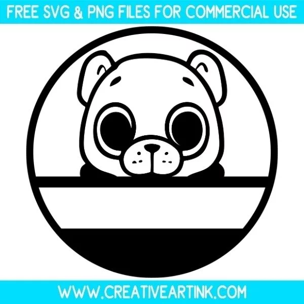 Dog Split Monogram Free SVG & PNG Images Download