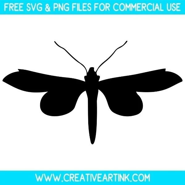 Dragonfly Silhouette Free SVG & PNG Download