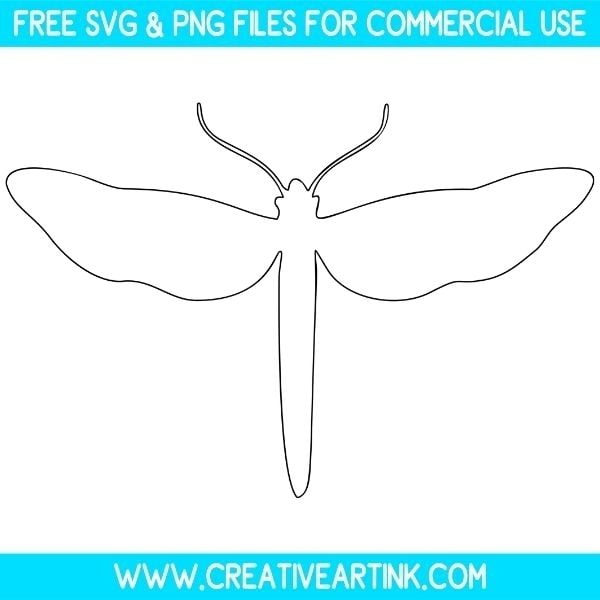 Dragonfly Template Free SVG & PNG Download