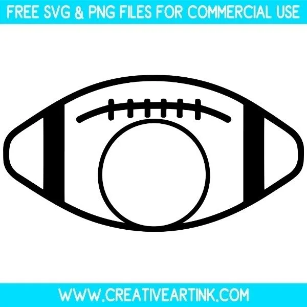 Football Circle Monogram Free SVG & PNG Images Download