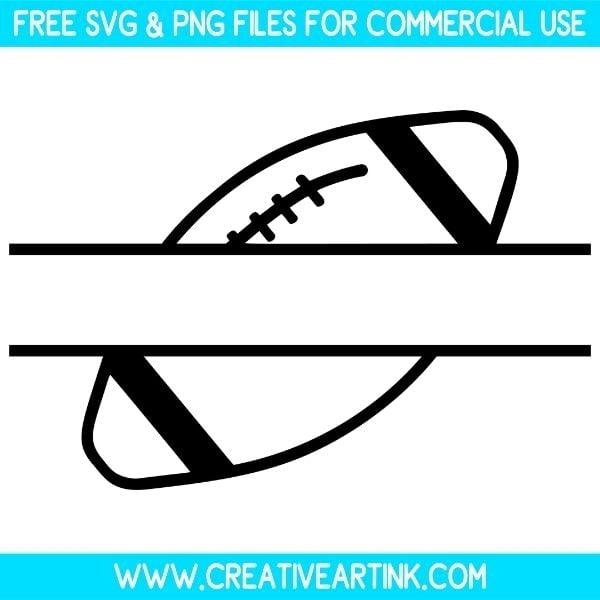 Football Split Monogram Free SVG & PNG Images Download