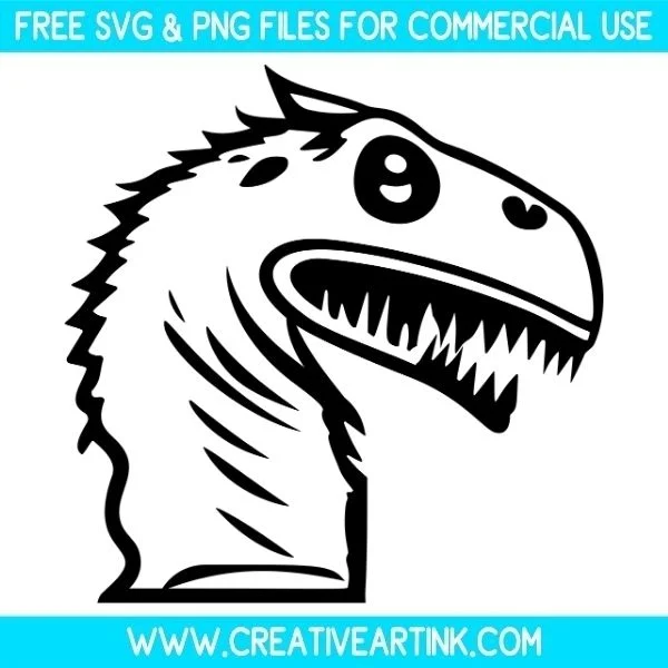Dinosaur Head Free SVG & PNG Images Download