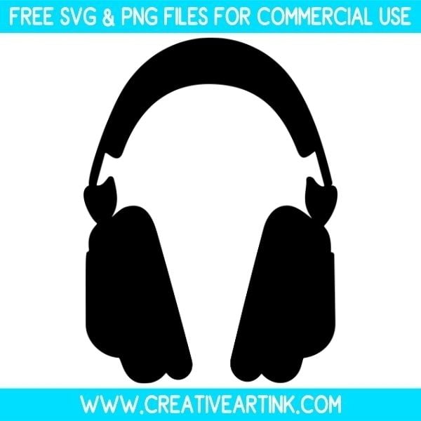 Headphone Silhouette Free SVG & PNG Images Download