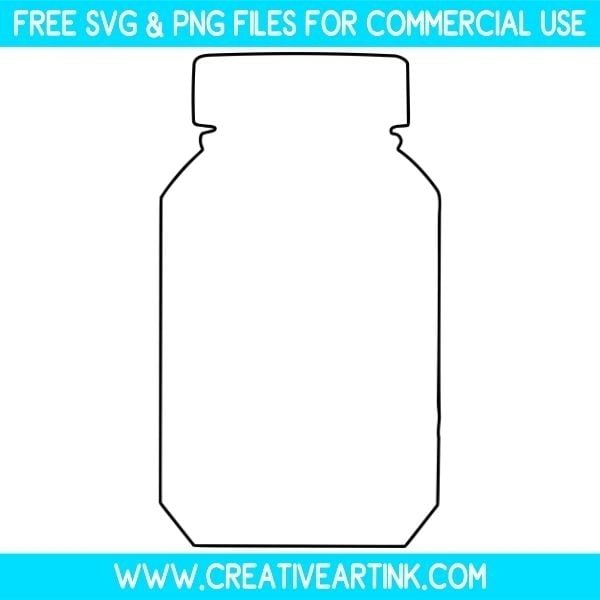 Mason Jar Template Free SVG & PNG Images Download