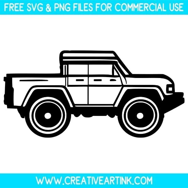 Pickup Truck Outline Free SVG & PNG Images Download