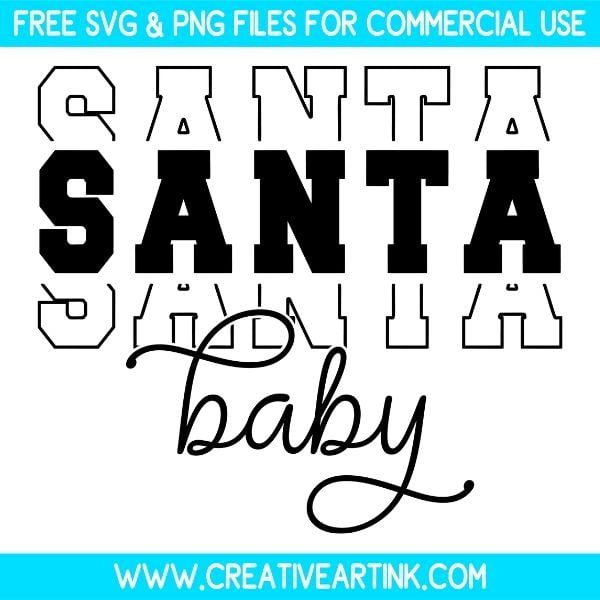Santa Baby Free SVG & PNG Images Download