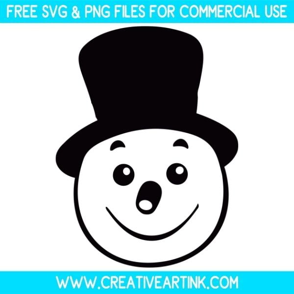 Snowman Face Free SVG & PNG Clipart Images Download