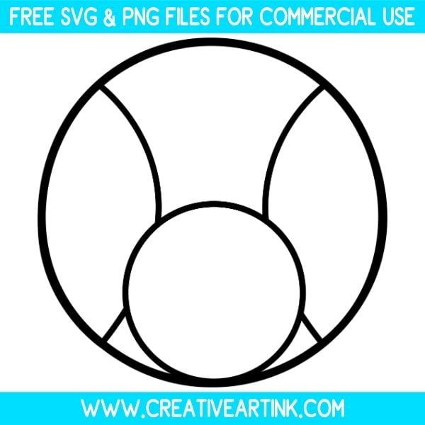 Tennis Ball Circle Monogram Free SVG & PNG Images Download