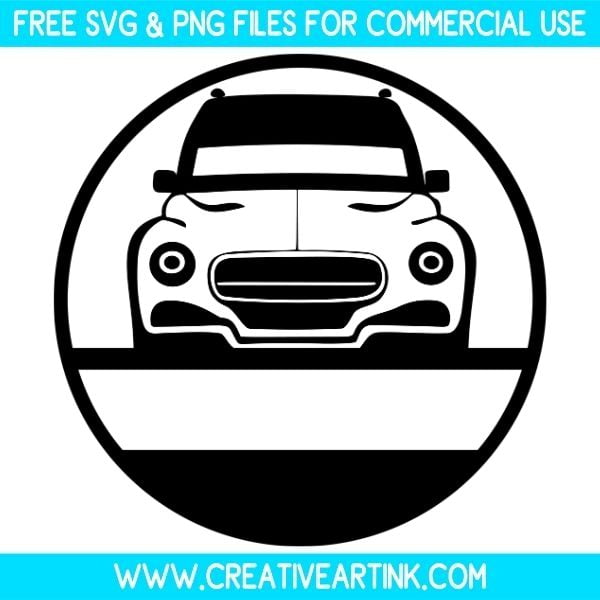 Vintage Car Split Monogram Free SVG & PNG Images Download