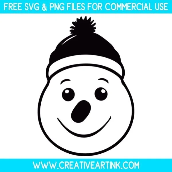 Winter Beanie Snowman Face Free SVG & PNG Clipart Download