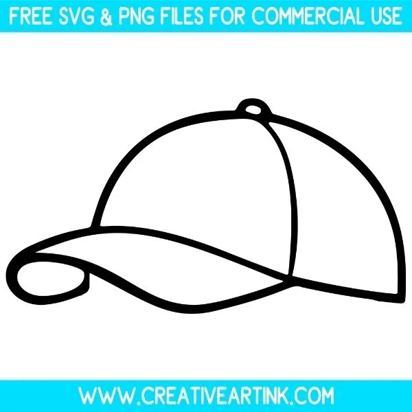 Baseball Cap Free SVG & PNG Cut Files Download