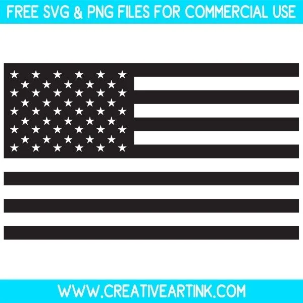 Black American Flag Free SVG & PNG Cut Files Download