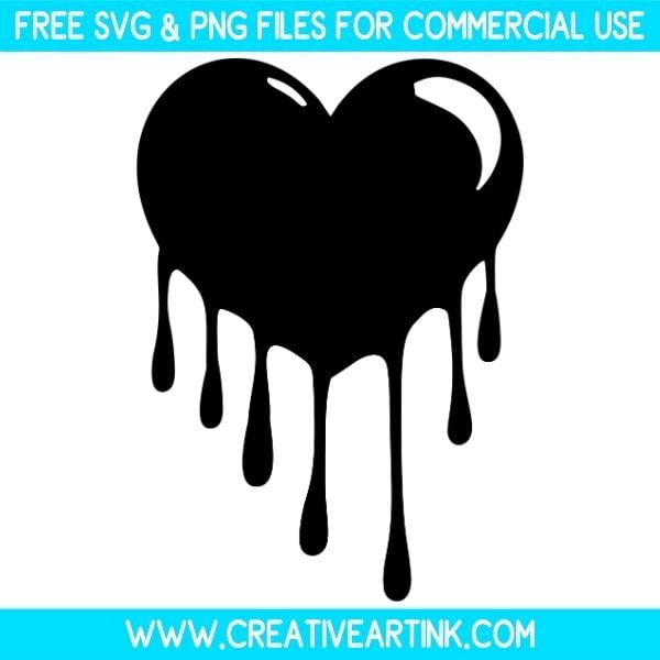 Dripping Heart Free SVG & PNG Clipart Images Download