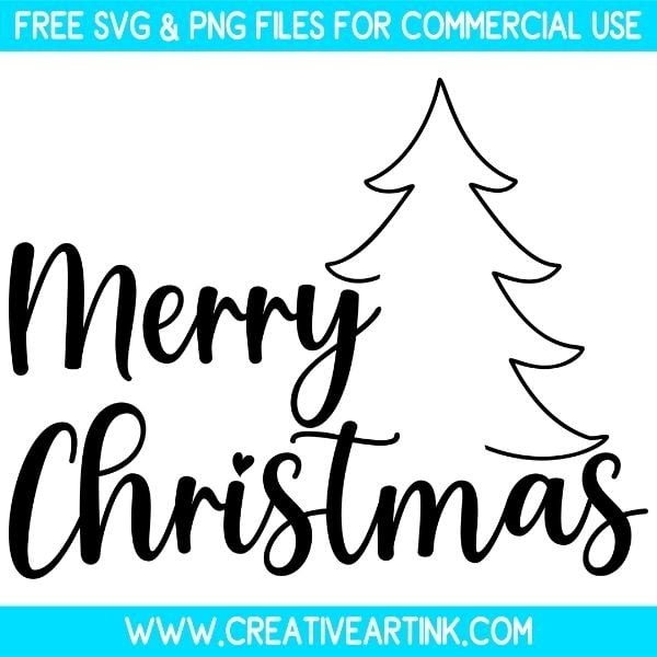 Merry Christmas Tree Free SVG & PNG Images Download