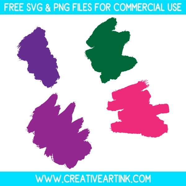 Paint Brush Stroke Free SVG & PNG Cut Files Download