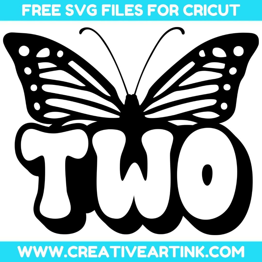 Butterfly, 2nd Birthday SVG cut file for cricut
