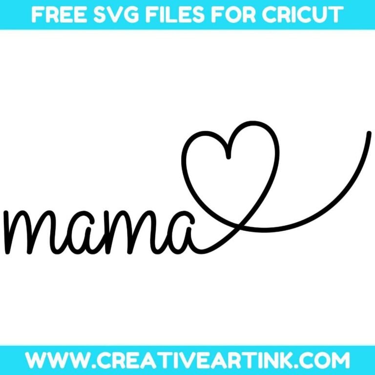 Mama Heart SVG cut file for cricut