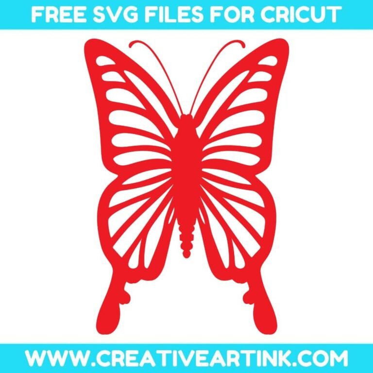Red Butterfly SVG cut file for cricut