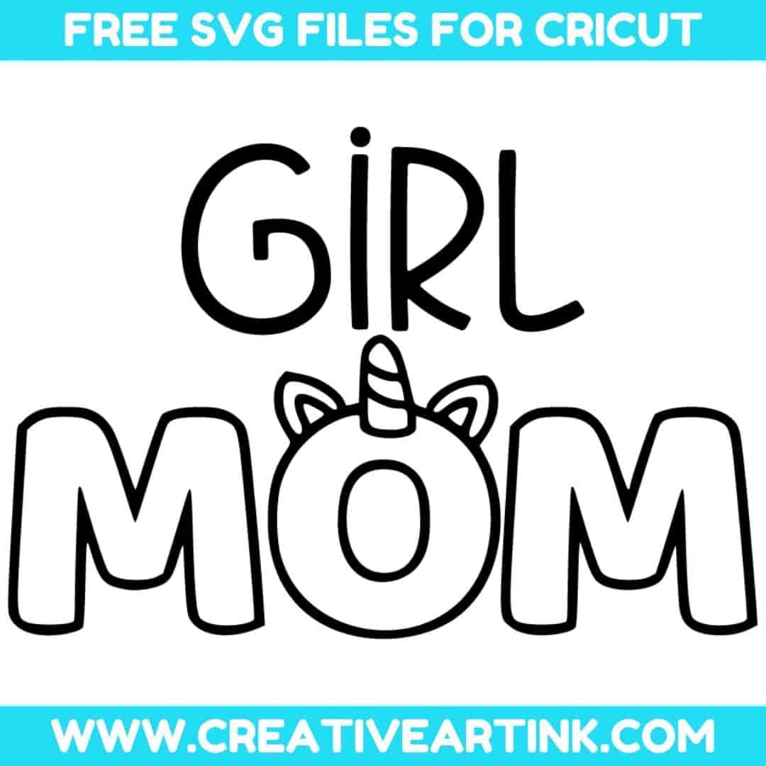 Unicorn Girl Mom free svg