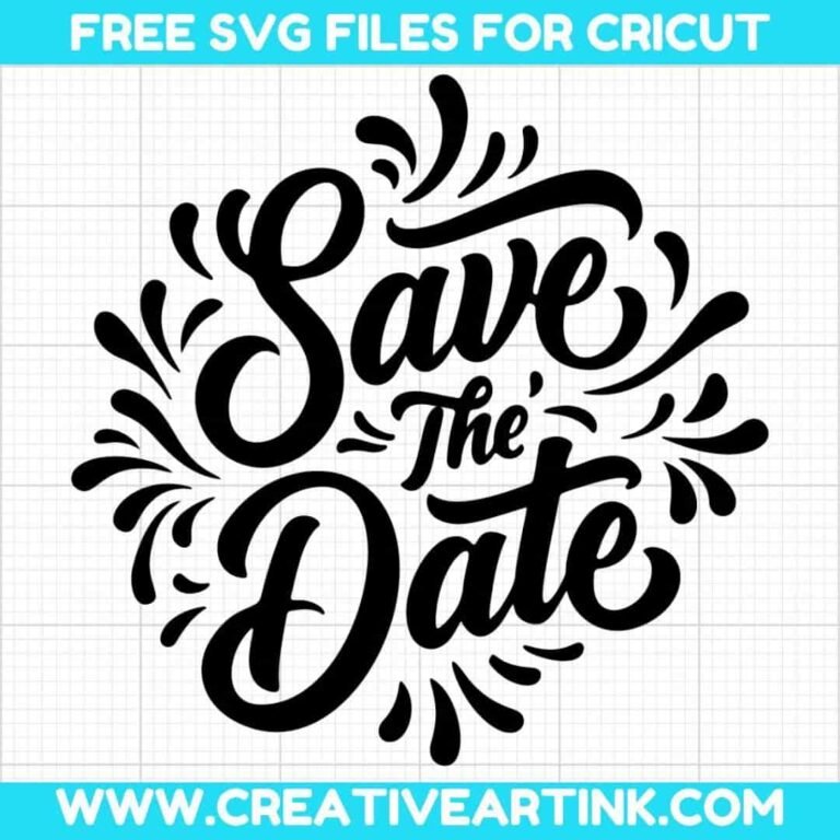 Save The Date SVG cut file for cricut