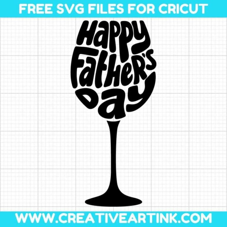 Happy Father's Day Wine Glass SVG cut file for cricut