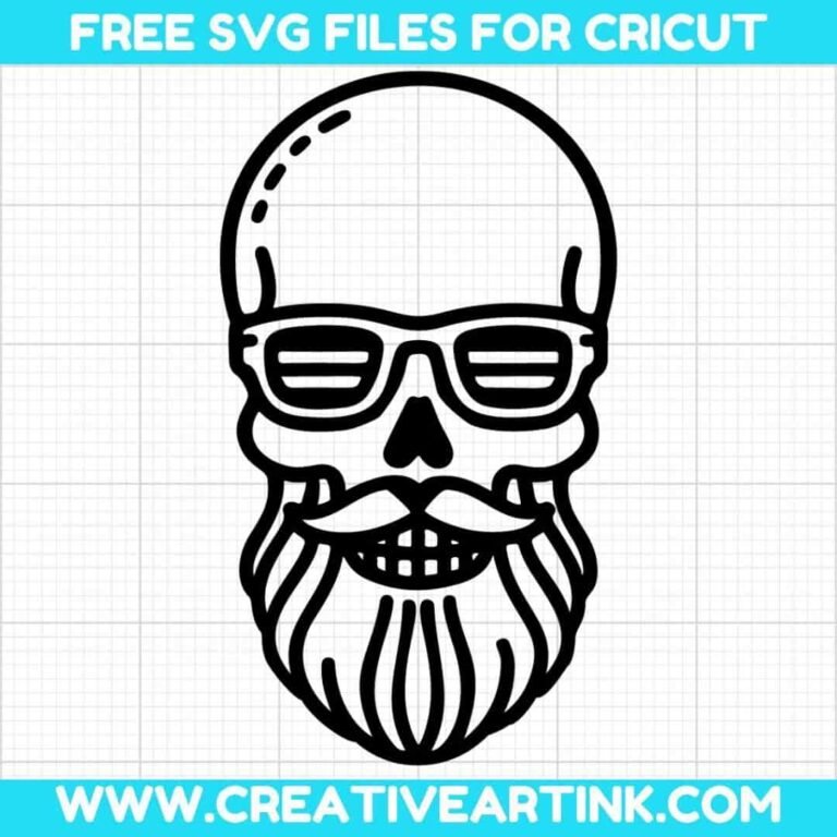 skull outline svg cut file for cricut
