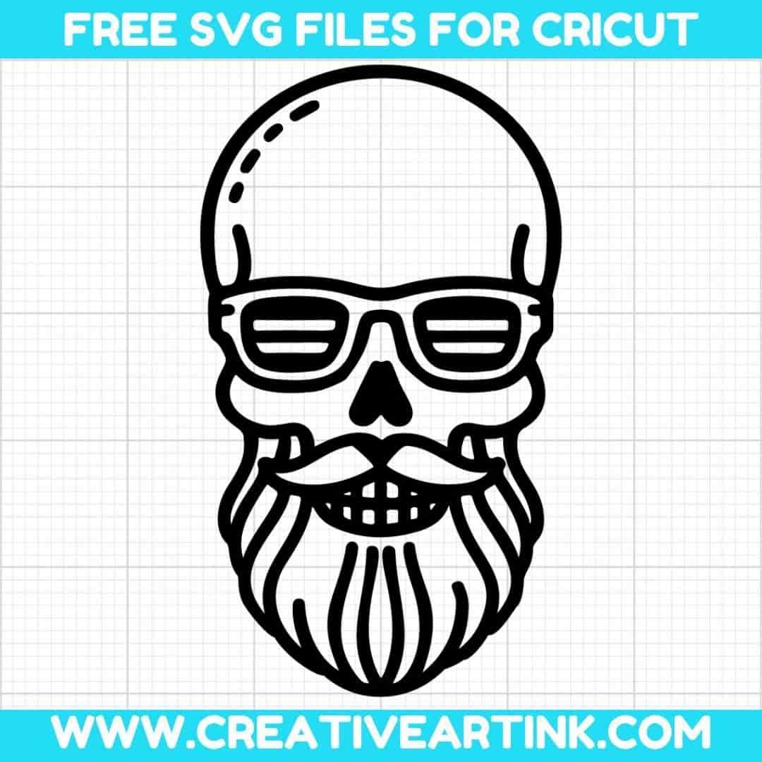skull outline svg cut file for cricut