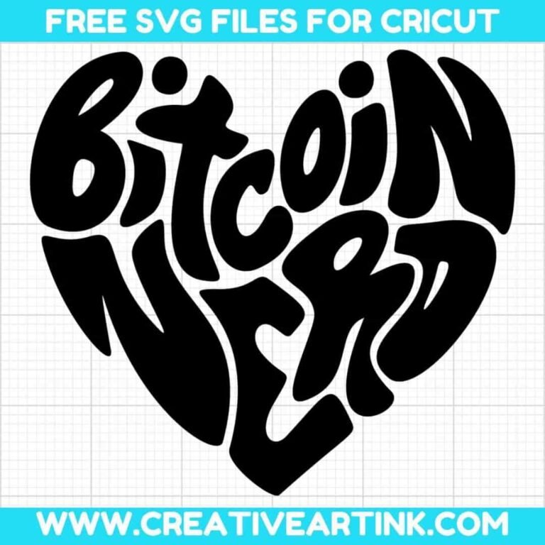 Bitcoin Nerd SVG cut file for cricut