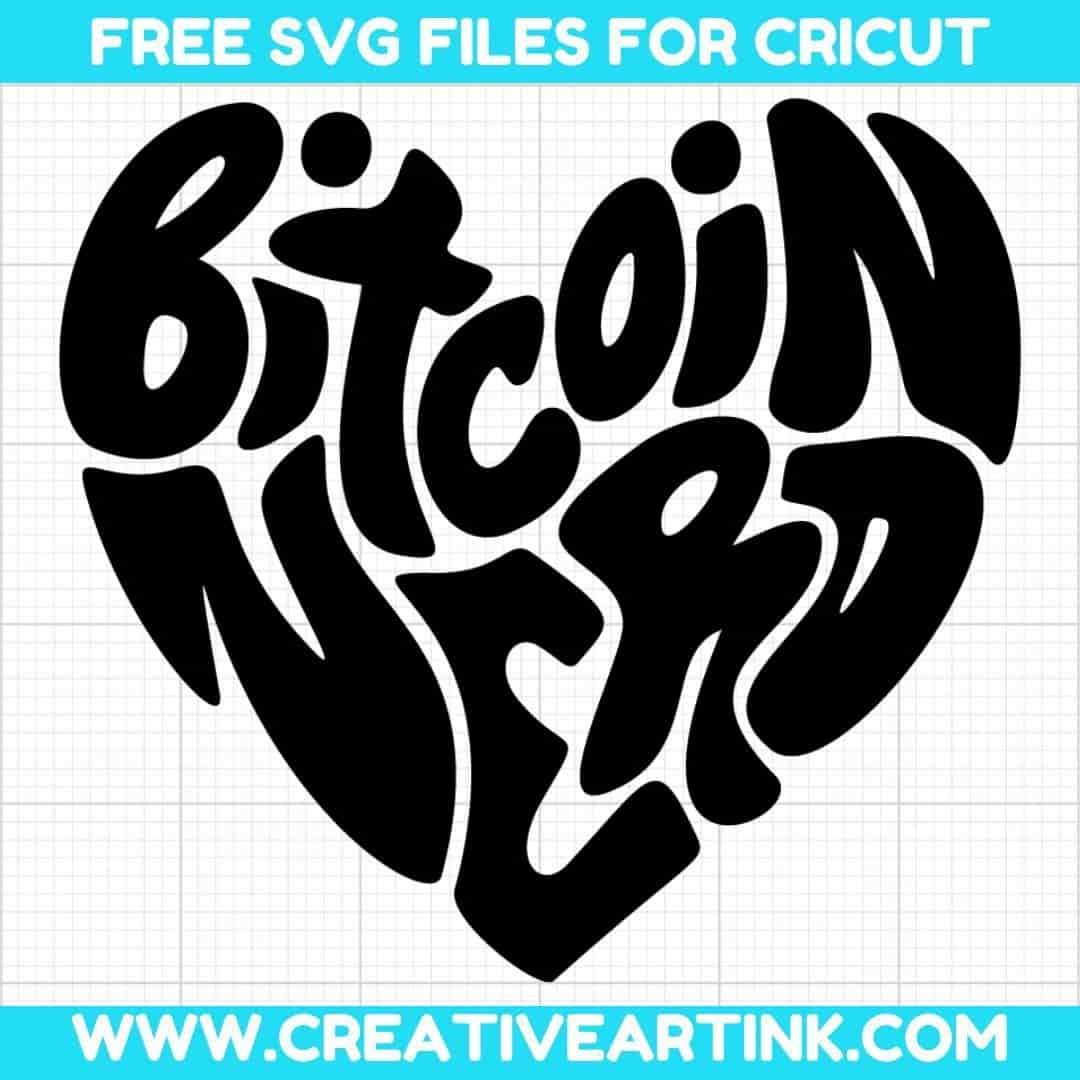 Bitcoin Nerd SVG cut file for cricut