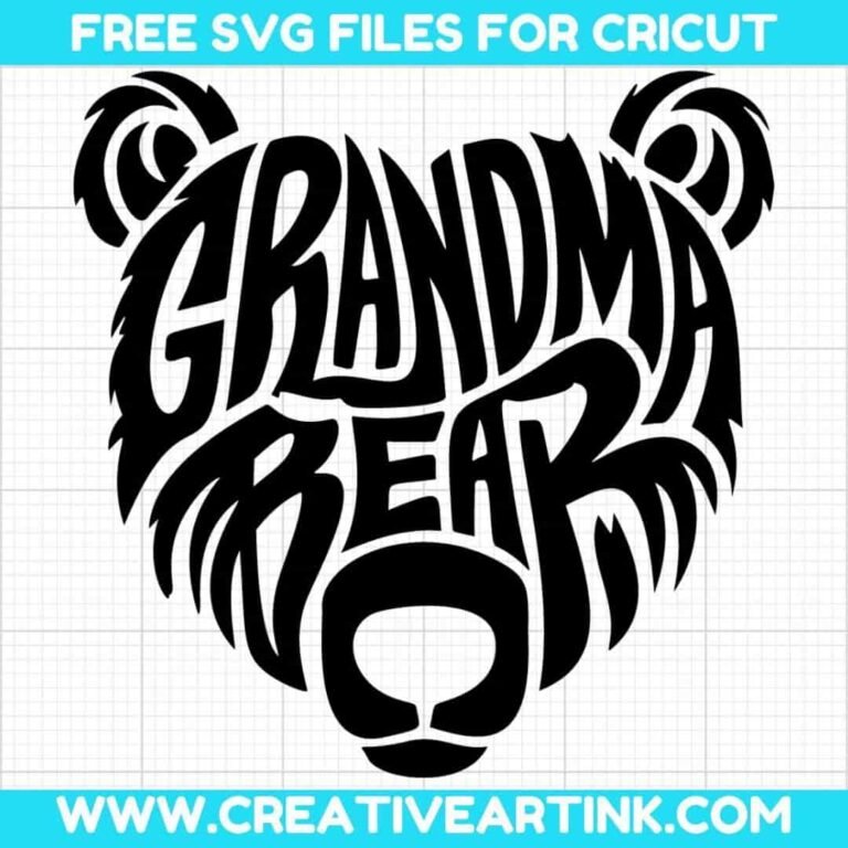 Grandma Bear SVG cut file for cricut