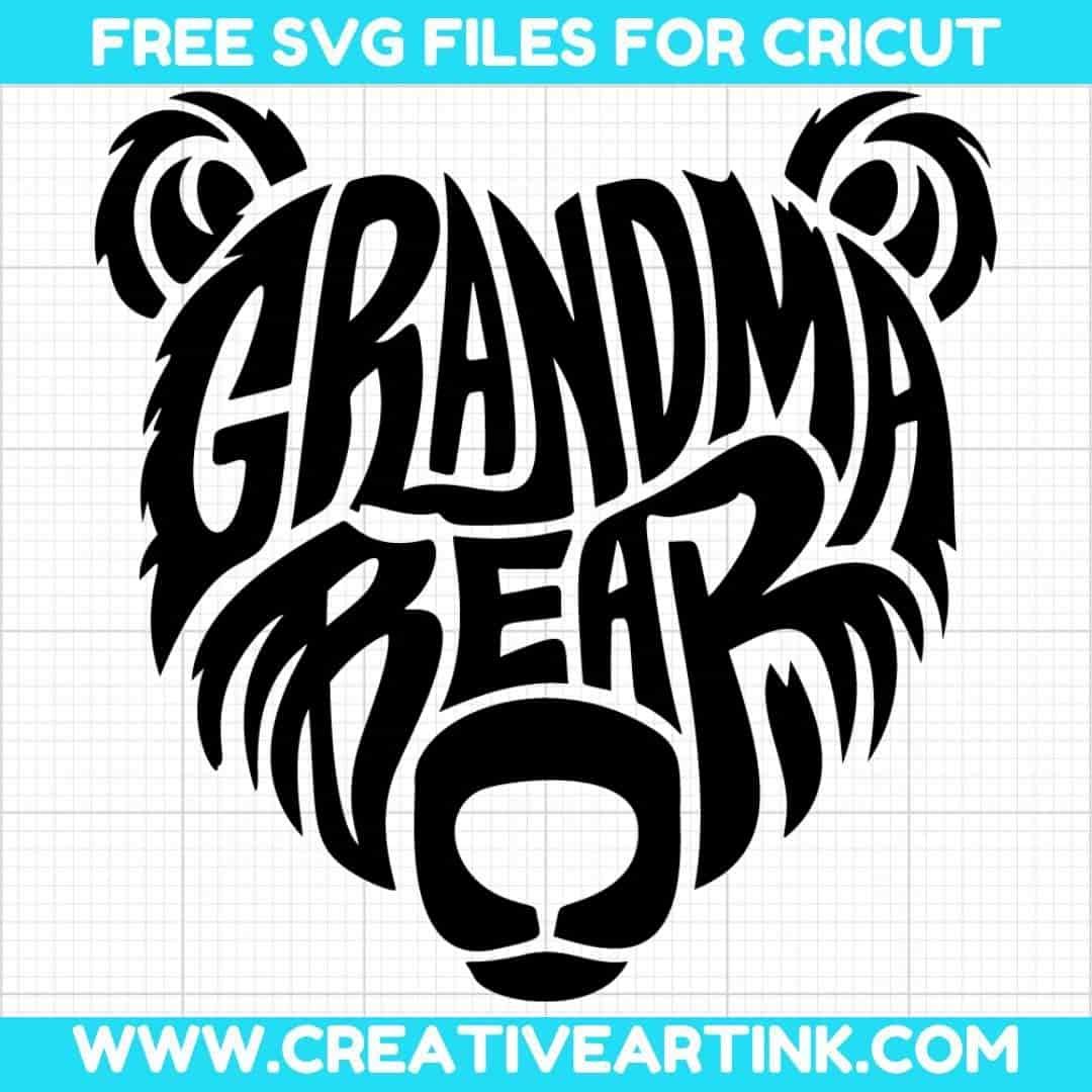 Grandma Bear SVG cut file for cricut