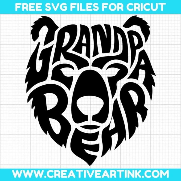 Grandpa Bear SVG cut file for cricut