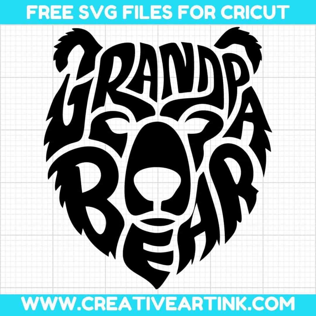 Grandpa Bear SVG cut file for cricut