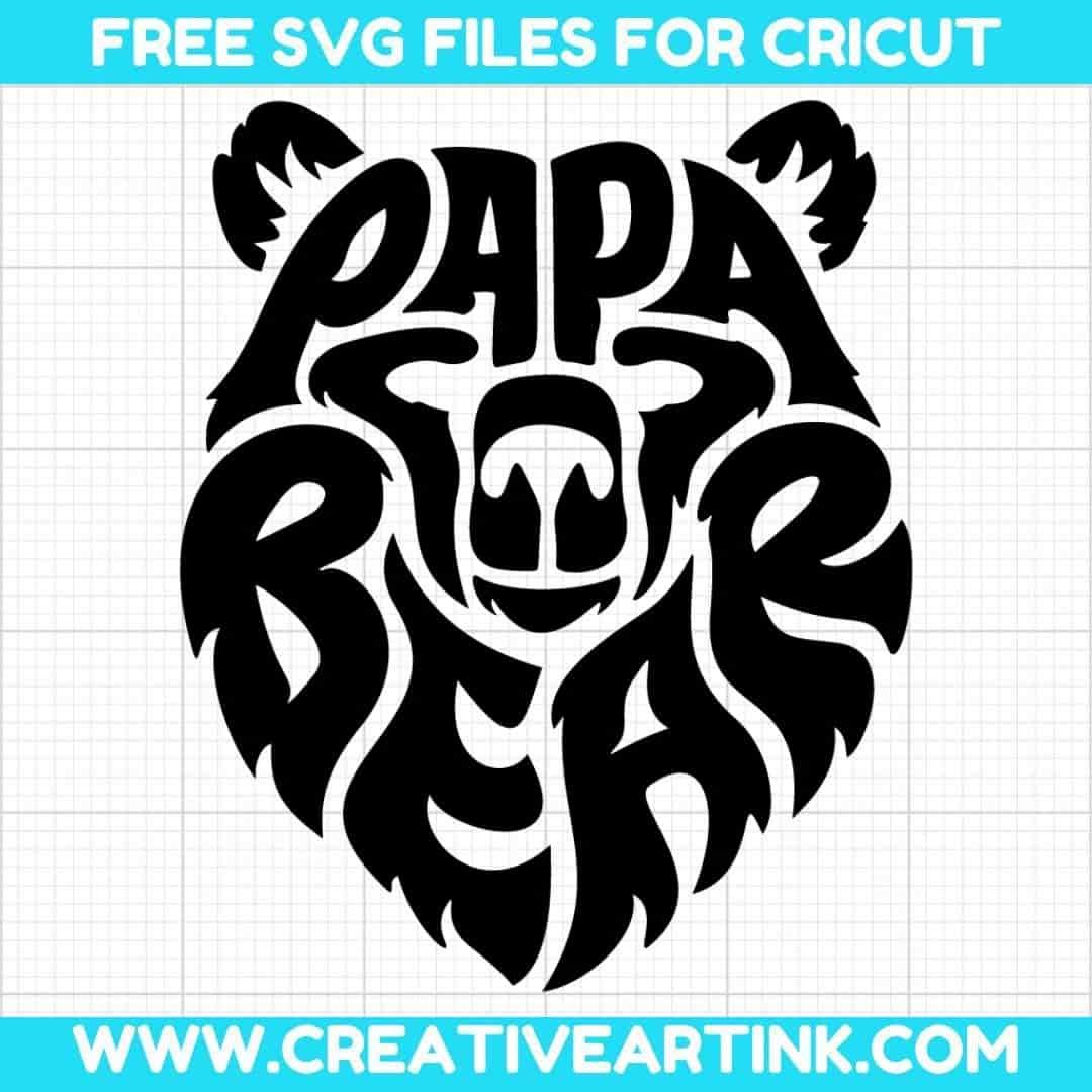Papa Bear SVG cut file for cricut