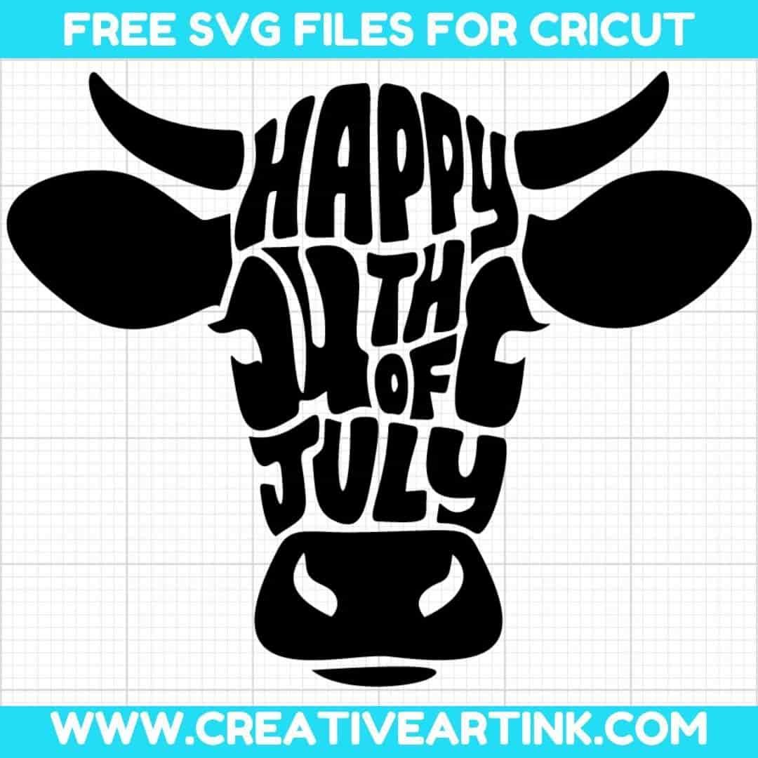 Cow, Happy 4th Of July SVG cut file for cricut