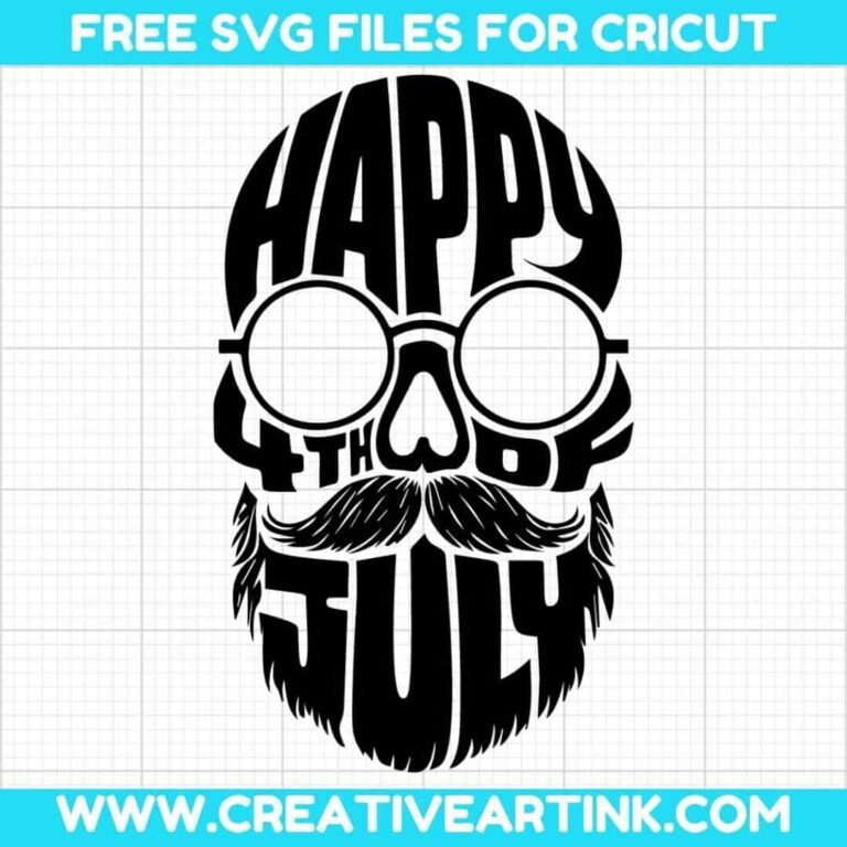 Skull, Happy 4th Of July SVG cut file for cricut