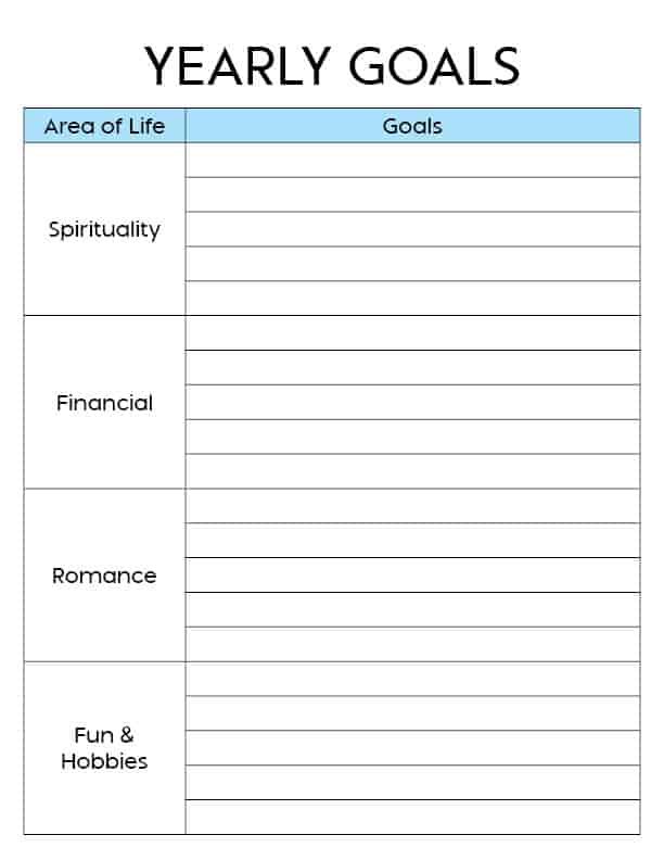 8 Areas Of Life Printable Template 2