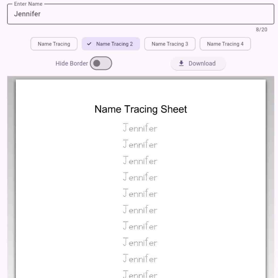 Custom Name Tracing Worksheets Printables