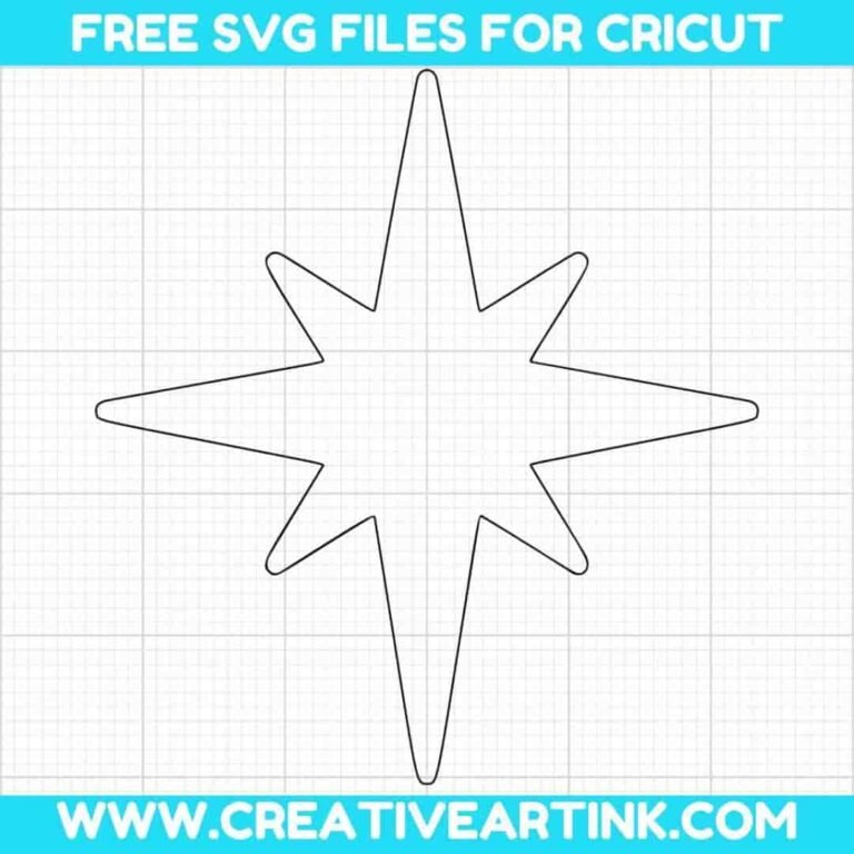 Bethlehem Star Template SVG Cut File for Cricut