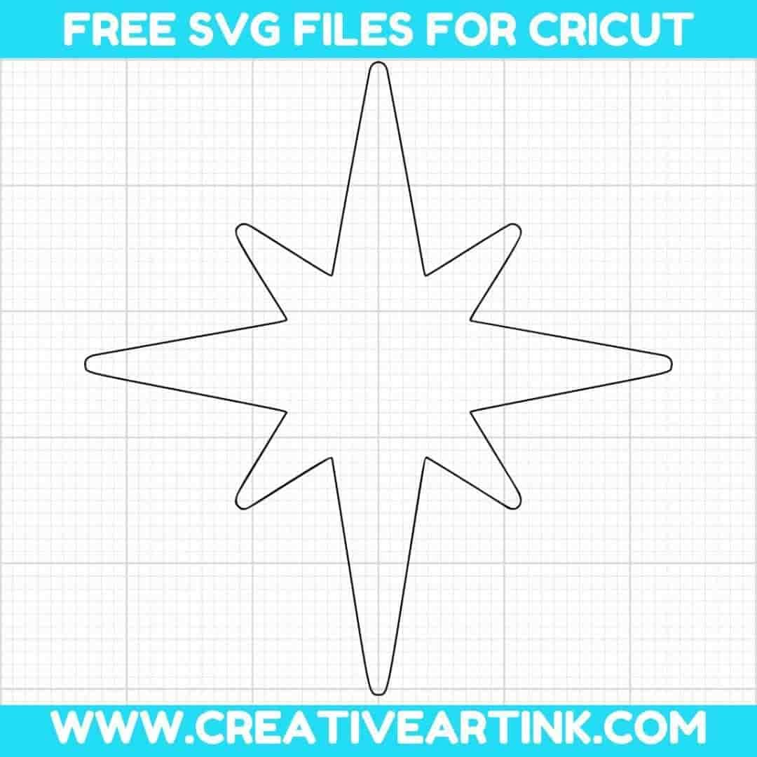 Bethlehem Star Template SVG Cut File for Cricut