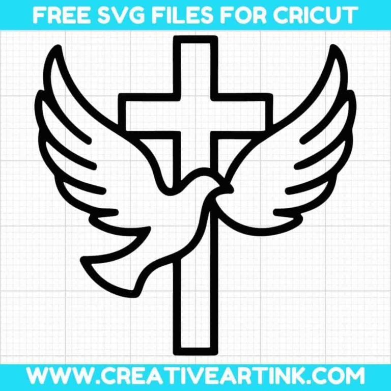 Cross With Wings And Dove SVG Cut File for Cricut