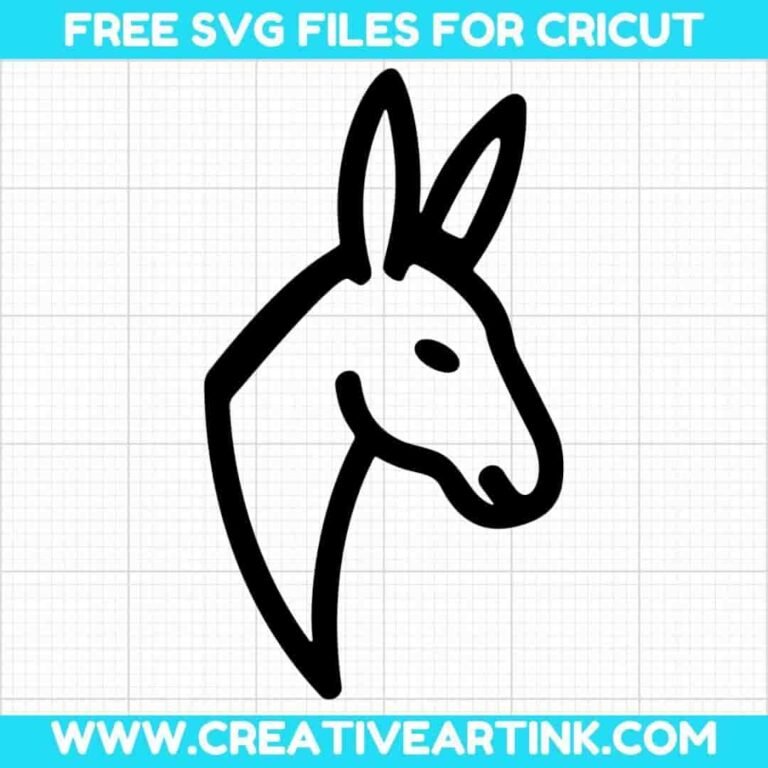 Donkey Head SVG Cut File for Cricut